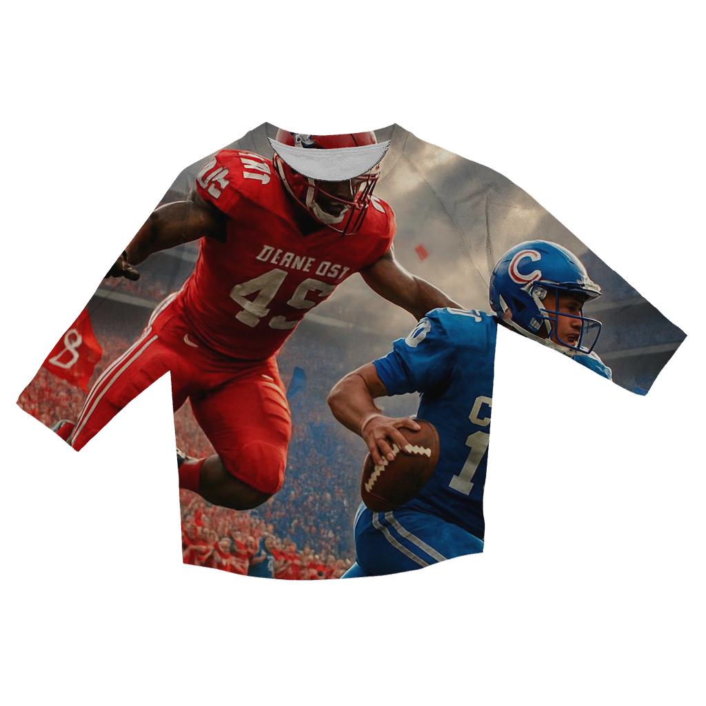 Stormlit College Rivalry Crossover trendy 3/4 sleeve tops