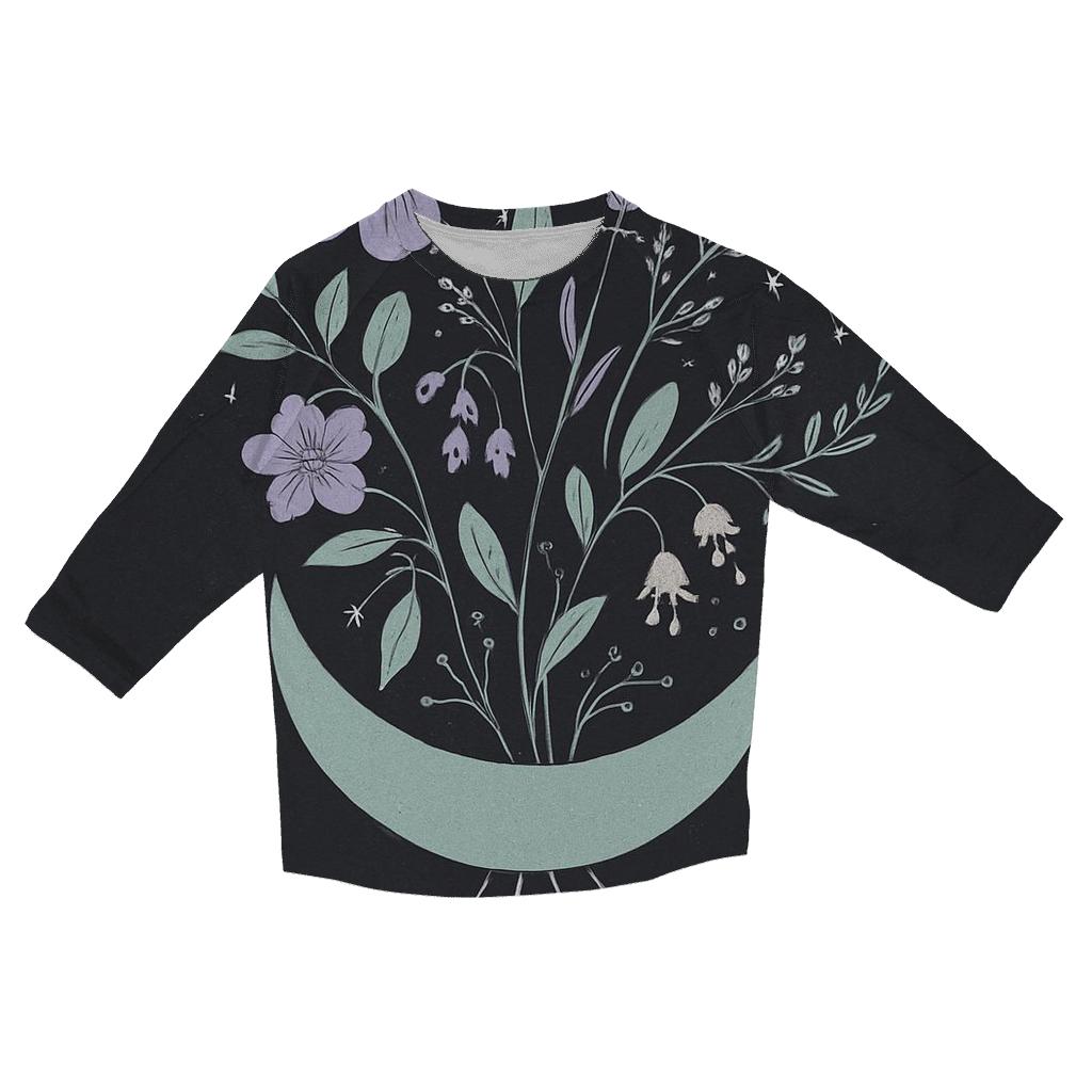Astral Botanical Garden printed three quarter sleeve shirts