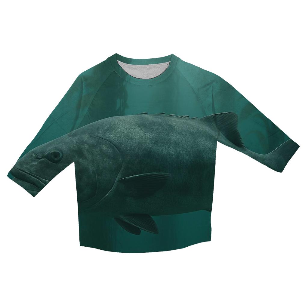 Kelp Forest Patrol Giant Sea Bass cotton quarter sleeve shirts