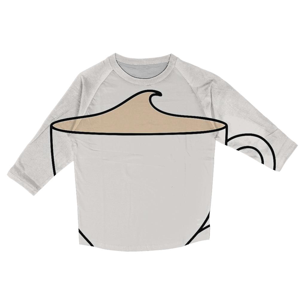 Minimal Crema Horizon trendy 3/4 sleeve tops