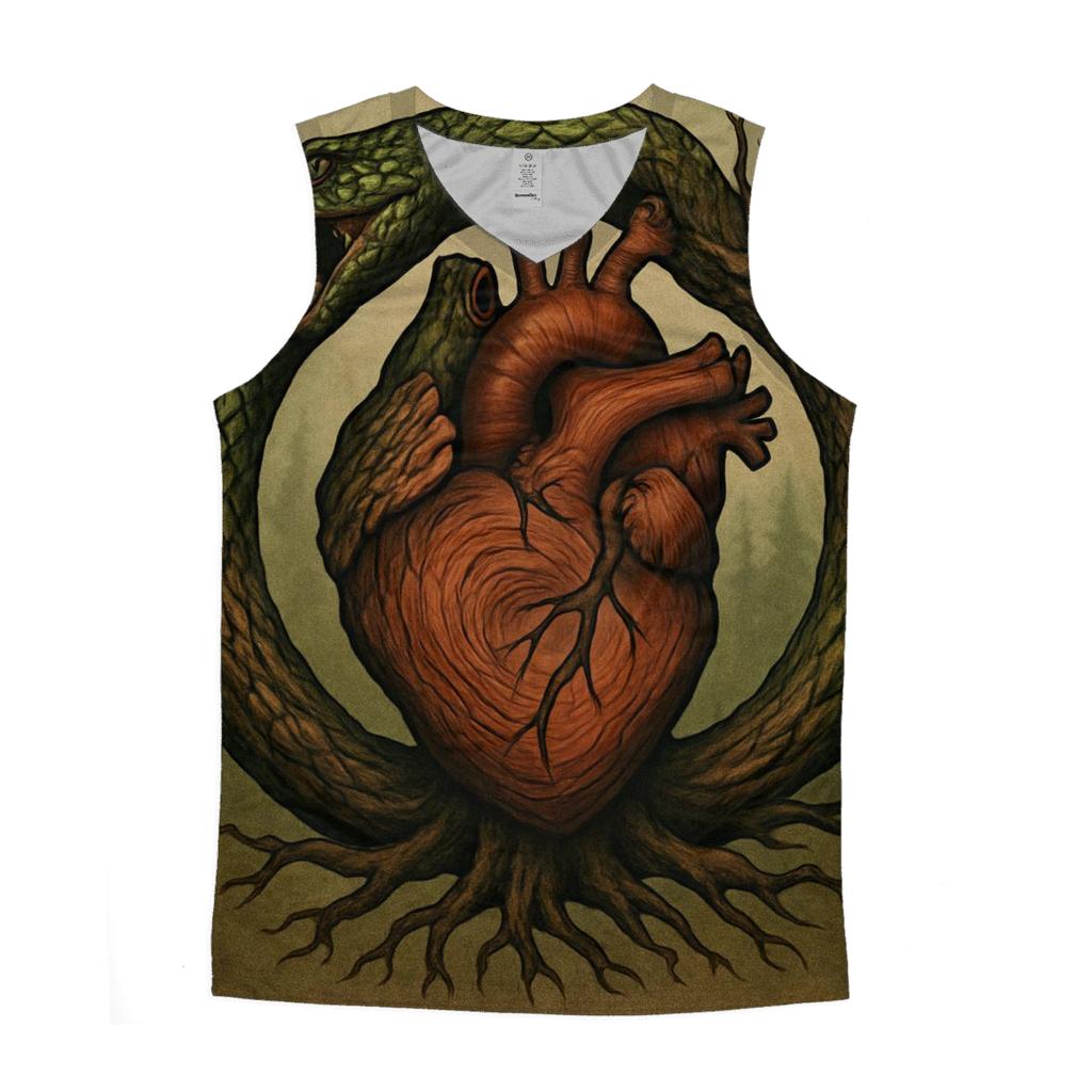 Forest Heart Rooted Ouroboros custom tank tops
