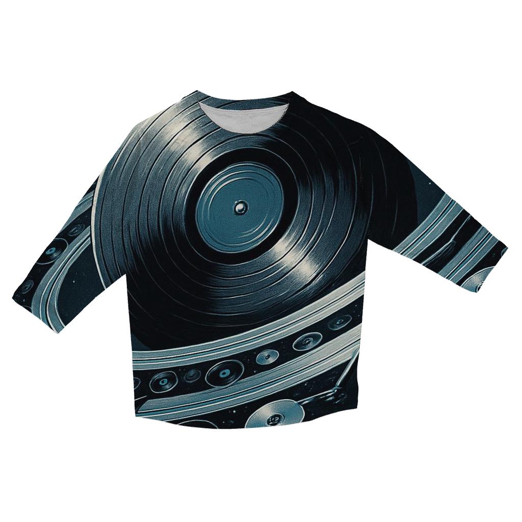 Orbiting Turntable Rings designer 3/4 sleeve blouses