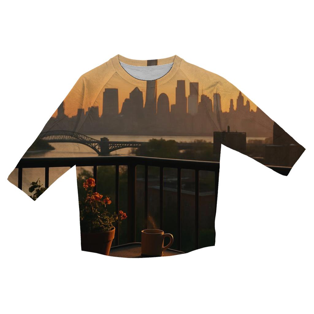 Sunrise From A Bronx High Rise Balcony designer 3/4 sleeve blouses