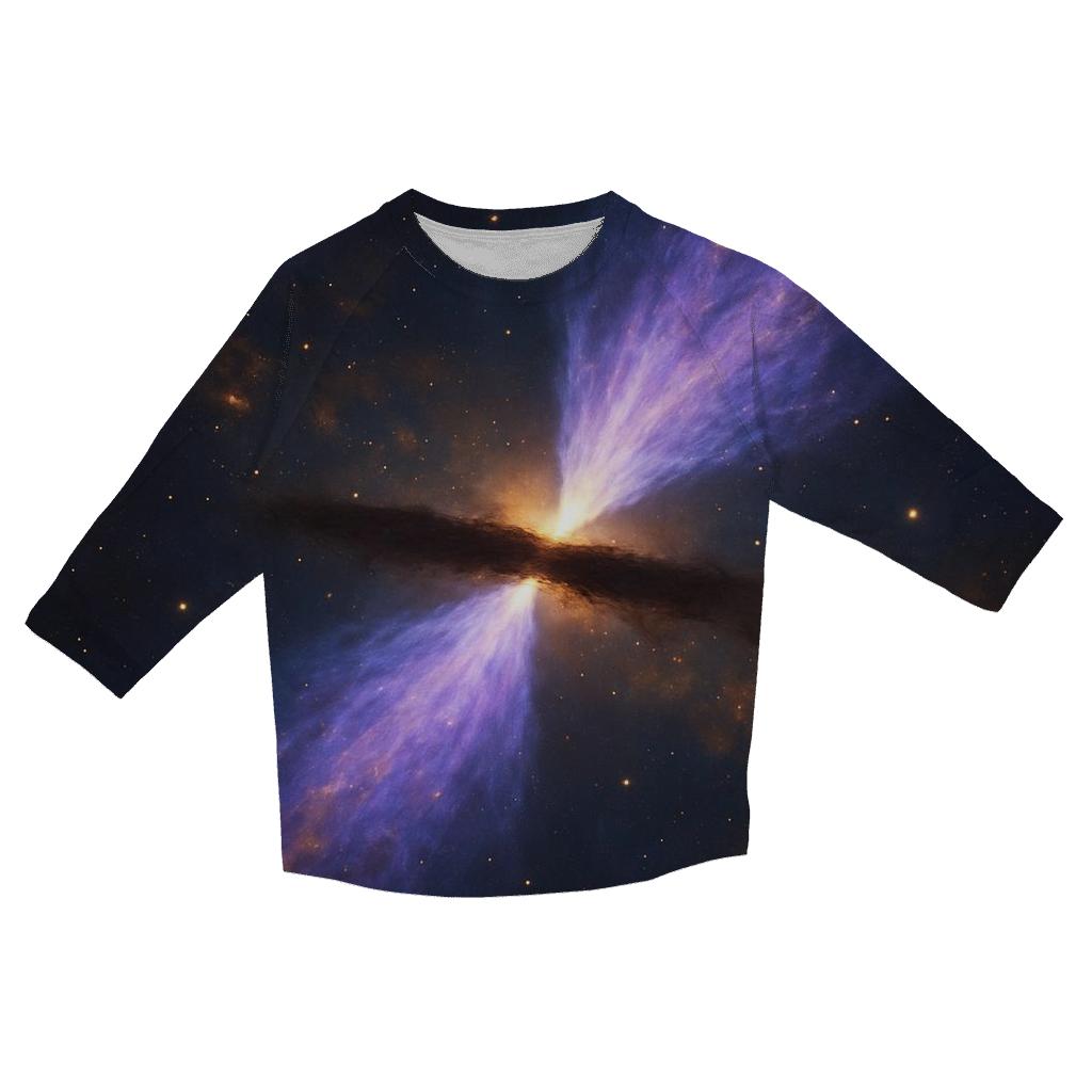 Bipolar Jet Ember Cones printed three quarter sleeve shirts