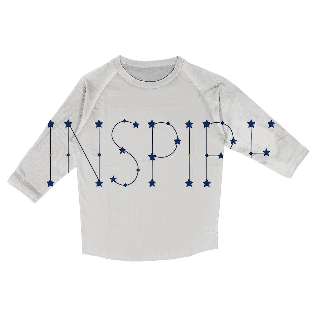 Minimal Constellation Typography printed three quarter sleeve shirts
