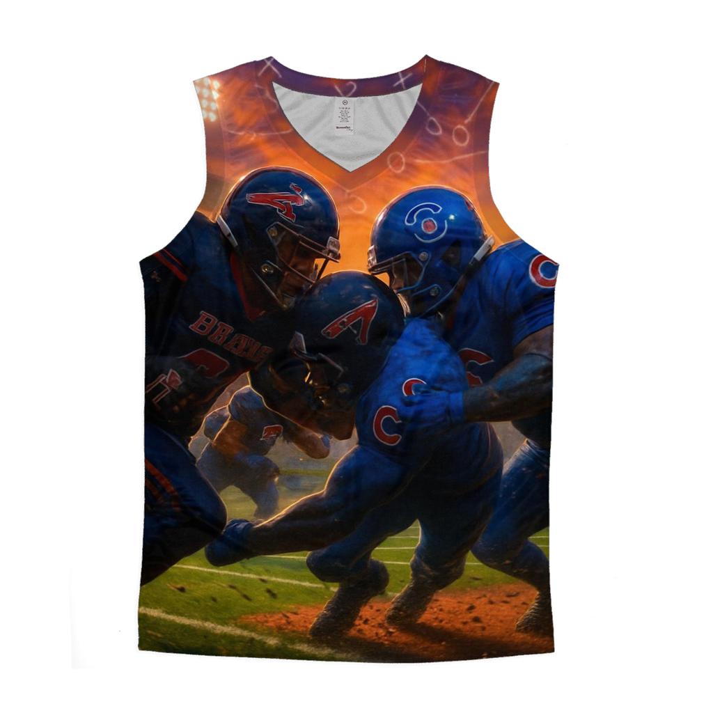 Gridiron Clash At Wrigley Nightfall sports performance tank tops