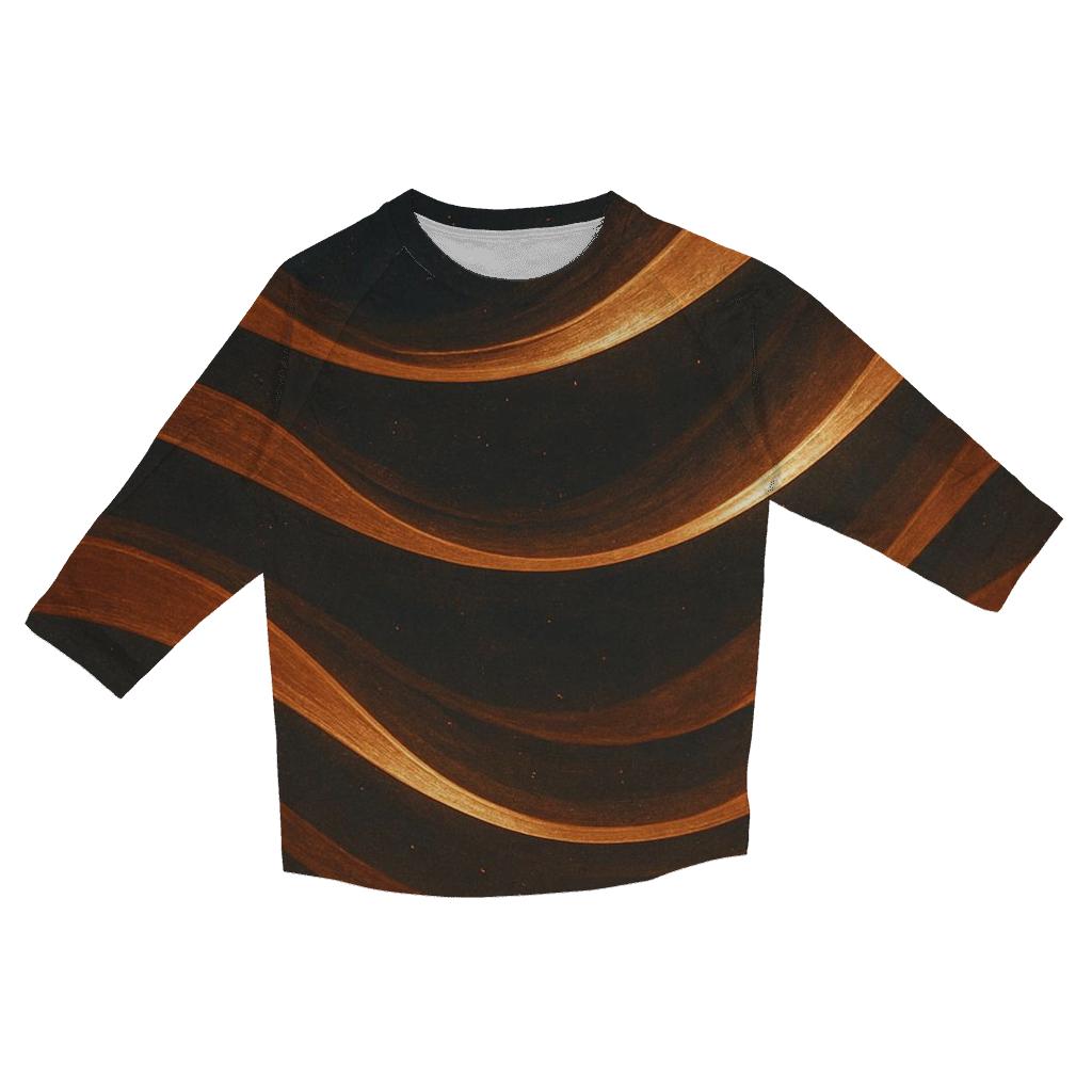 Copper Aurora Waves designer 3/4 sleeve blouses