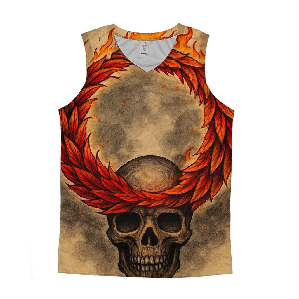 Phoenix Feather Ouroboros Crown cotton sleeveless tops