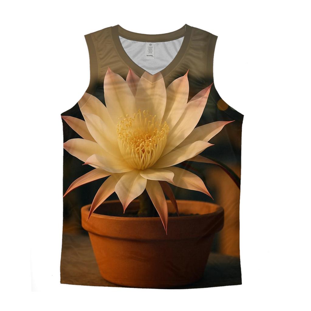 Night Blooming Cereus On City Rooftop stylish racerback tanks