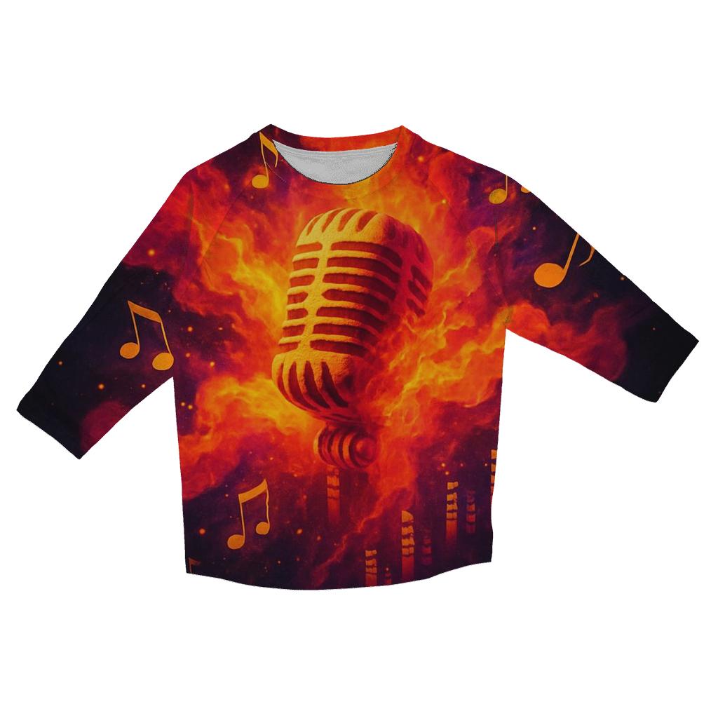 Supernova Microphone Bloom trendy 3/4 sleeve tops