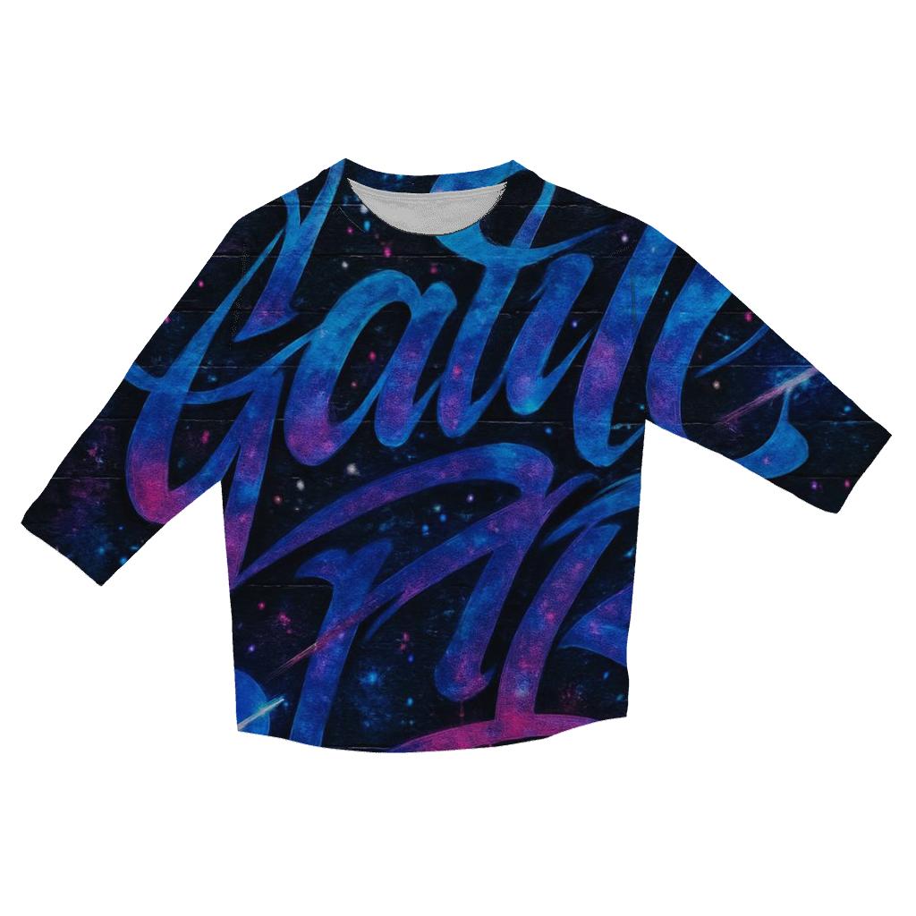 Galactic Street Graffiti Flow cotton quarter sleeve shirts
