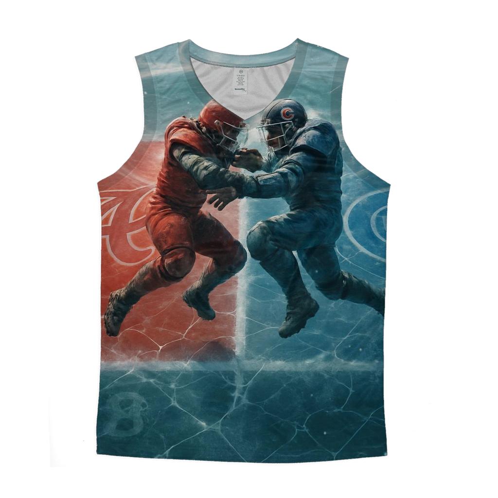 Frozen Lake Iron Bowl graphic print tank tops