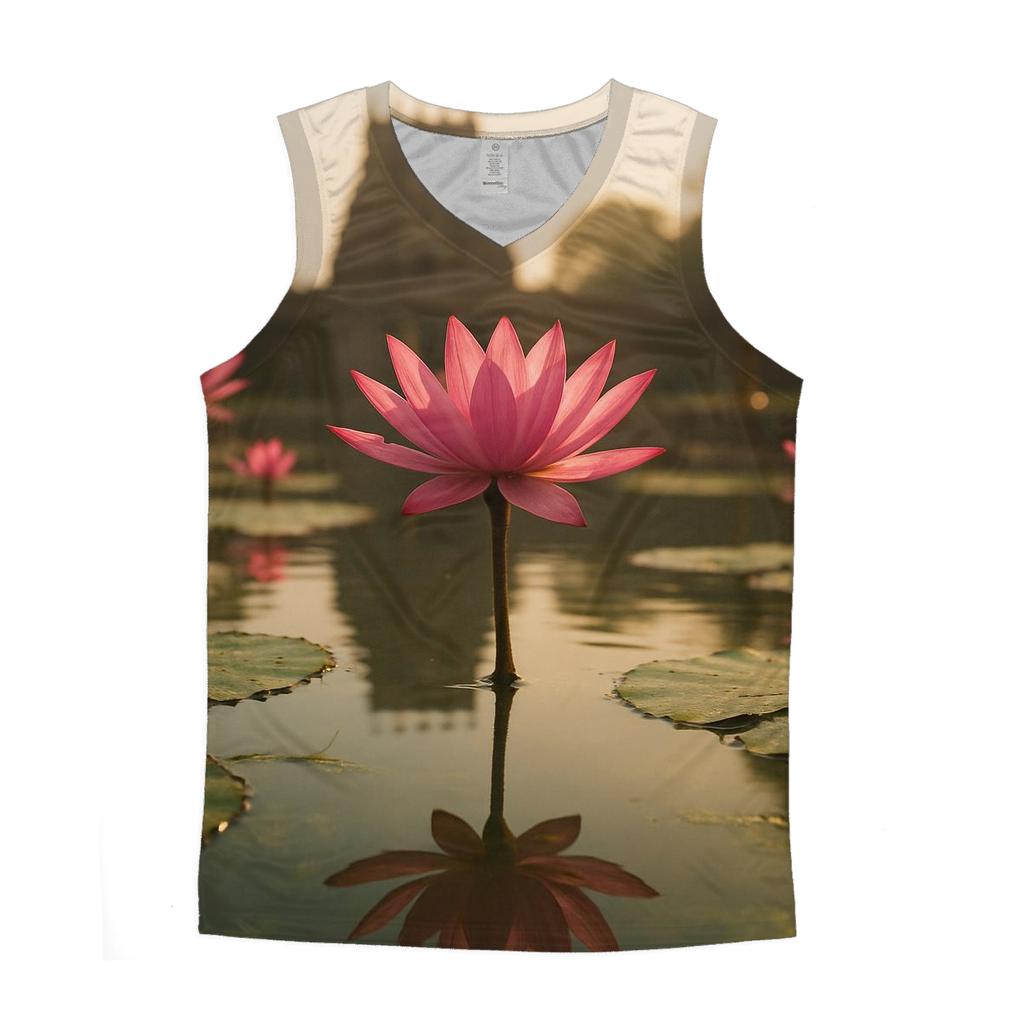 Lotus Reflections In Temple Pond stylish racerback tanks