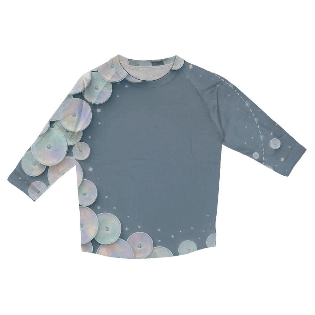 Opalescent Sequin Orbit cotton quarter sleeve shirts