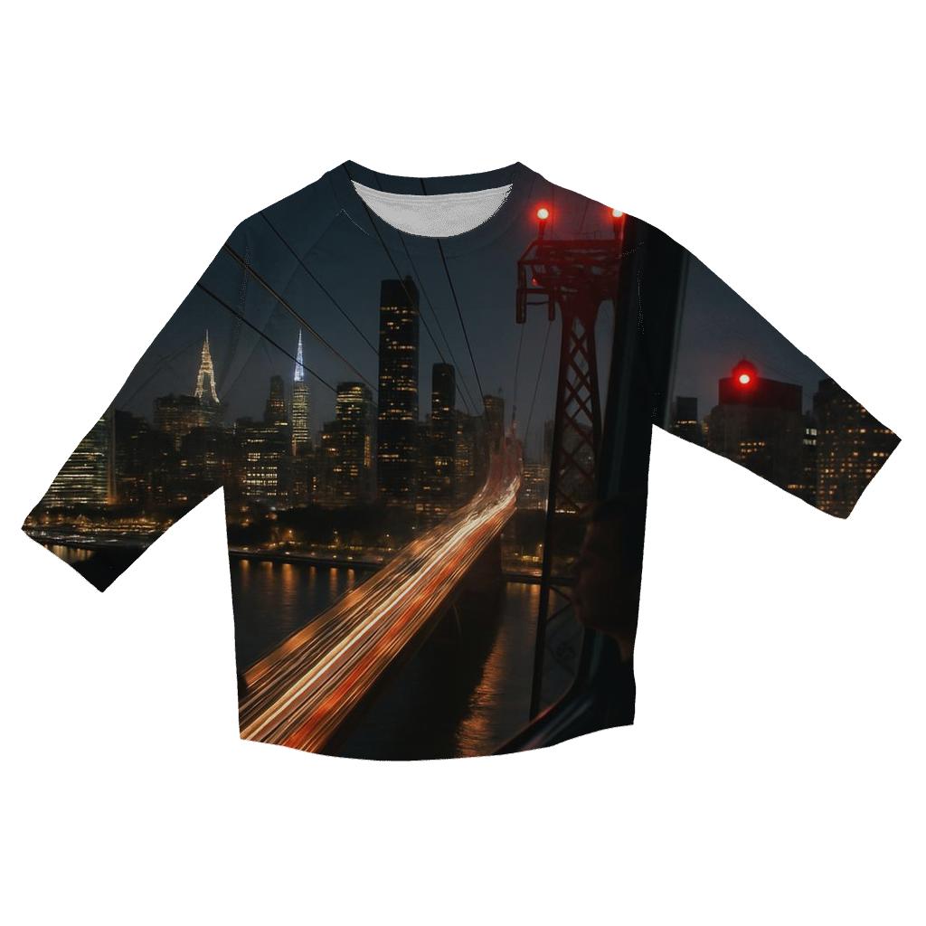 Nighttime Long Exposure From Roosevelt Island Tram fashion 3/4 sleeve shirts