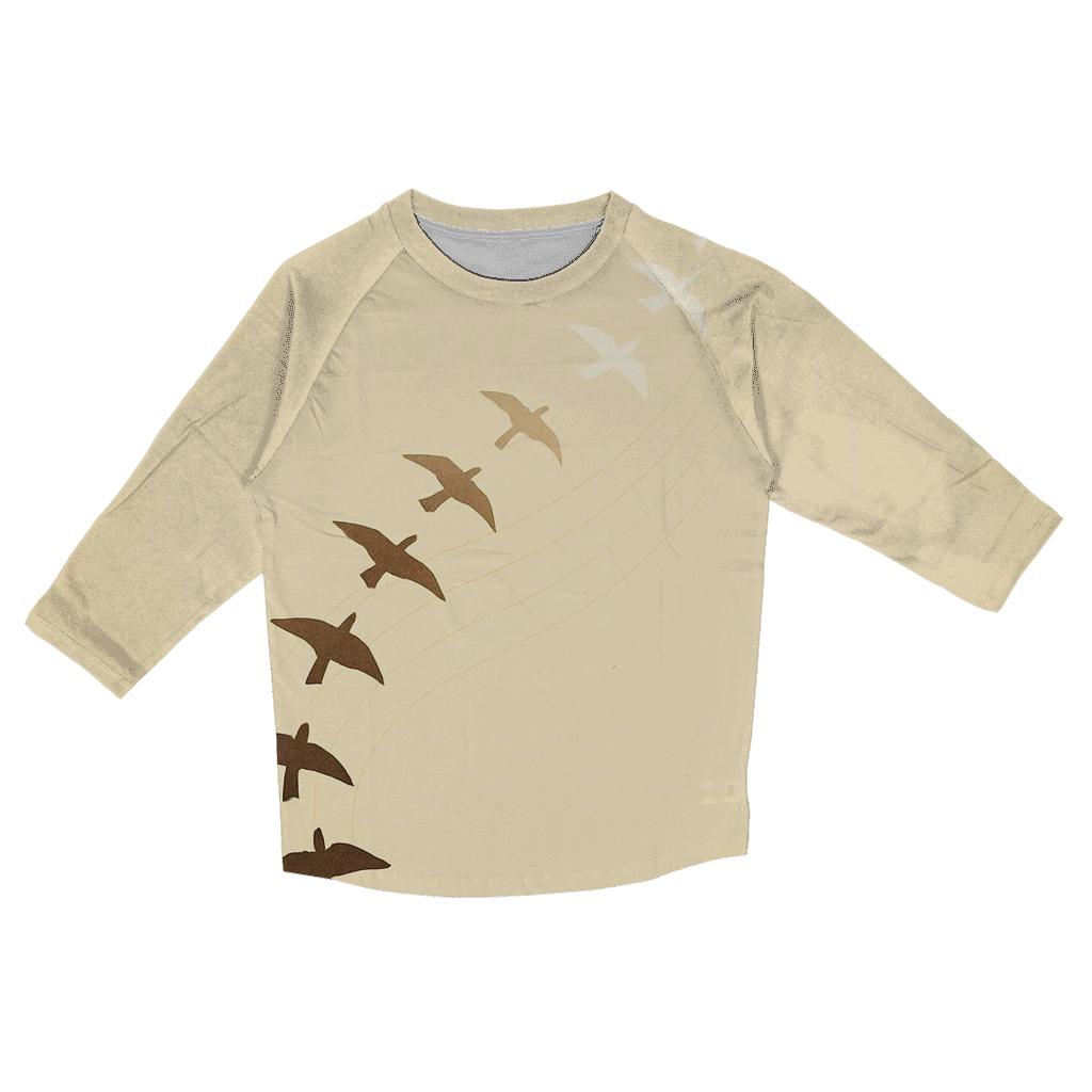 Skyward Spiral Song casual three quarter sleeve shirts