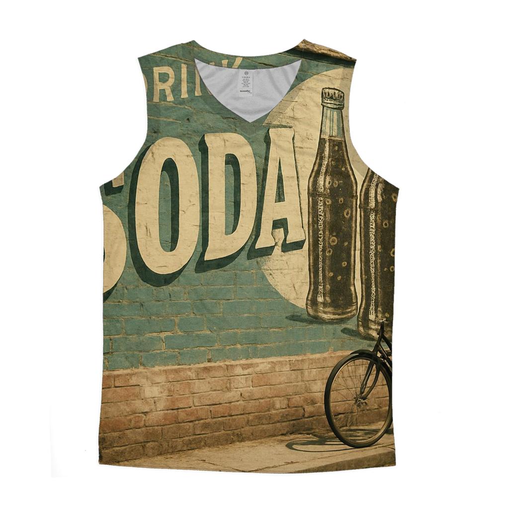 Faded Corner Store Soda Advertisement cotton sleeveless tops