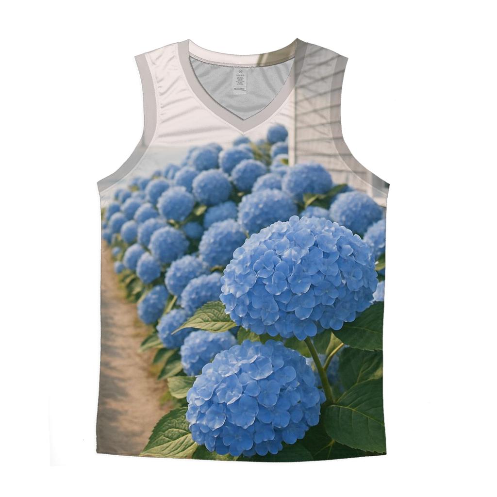 Hydrangeas Beside A Coastal Cottage casual summer tank tops