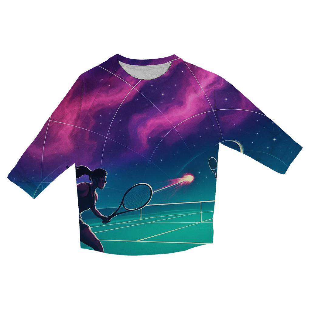 Galactic Tennis Rally designer 3/4 sleeve blouses
