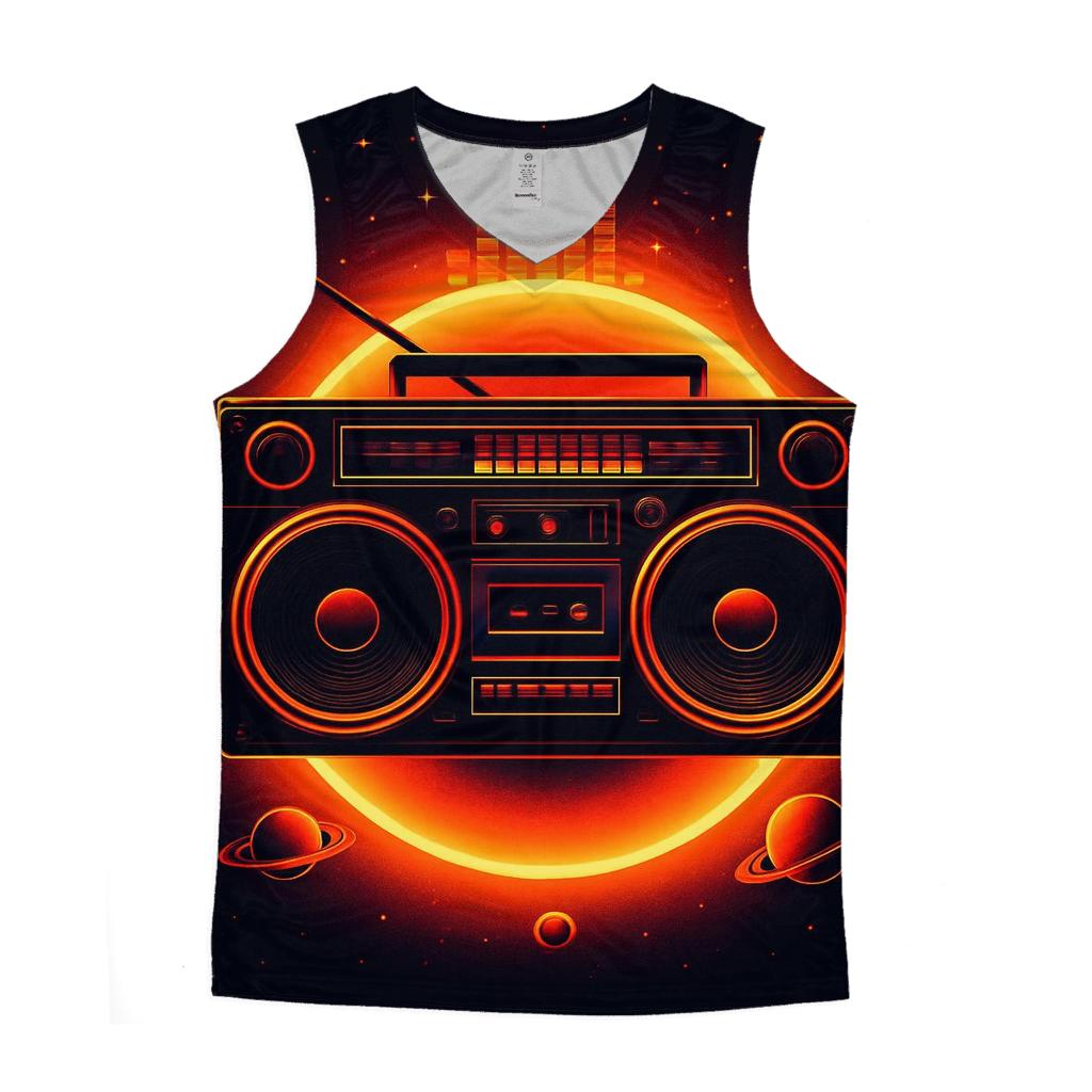 Cosmic Boombox Eclipse trendy fitted tank tops
