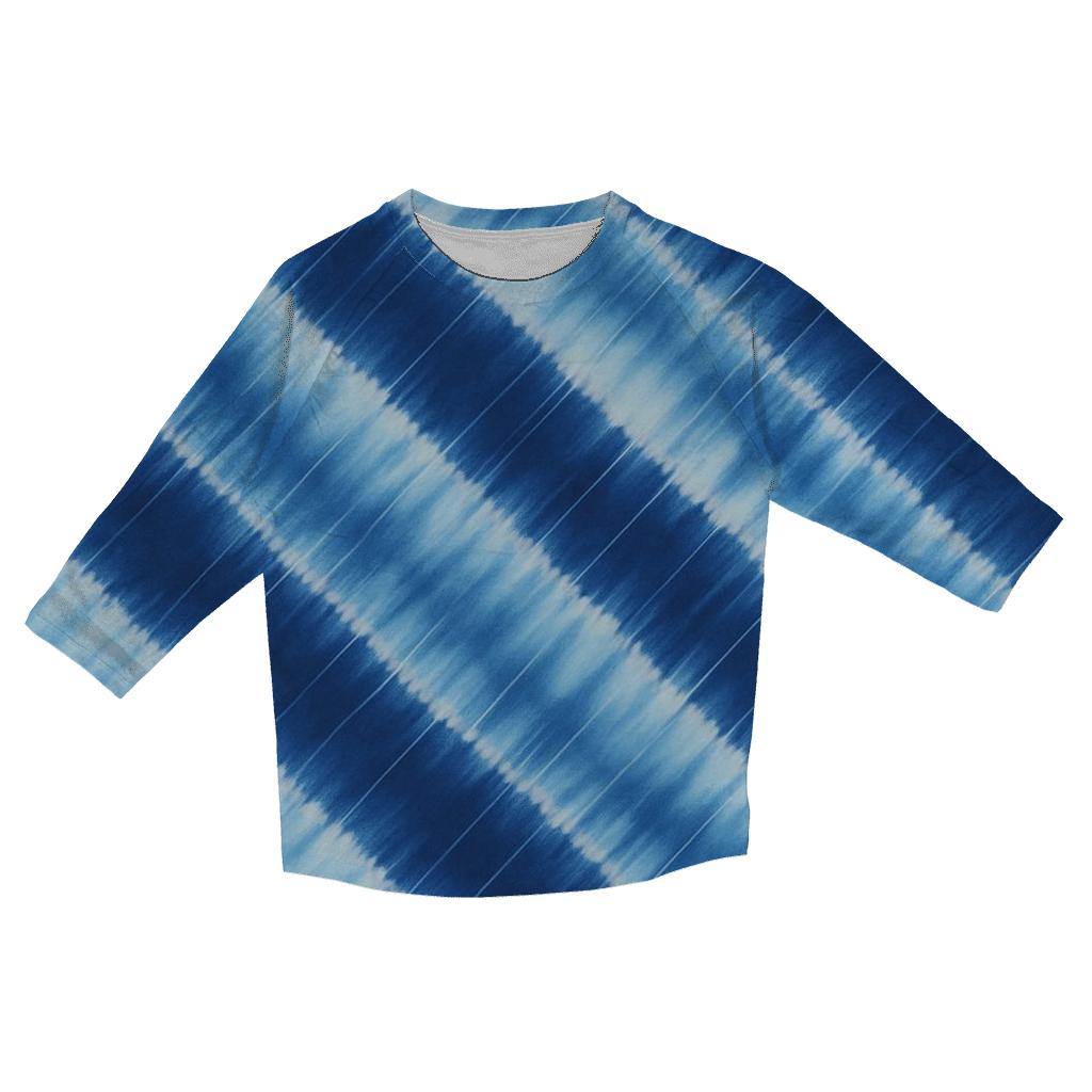 Indigo Arashi Wind Diagonals custom 3/4 sleeve shirts