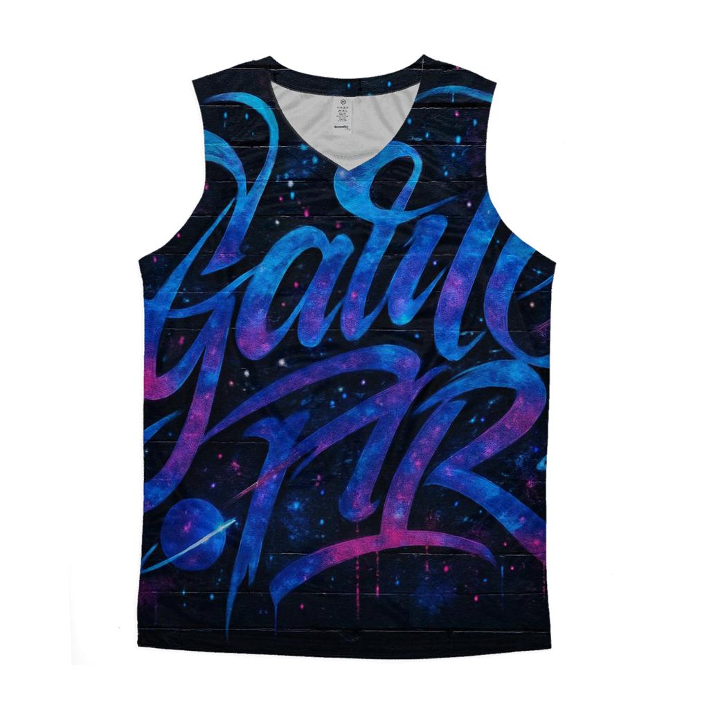 Galactic Street Graffiti Flow graphic print tank tops