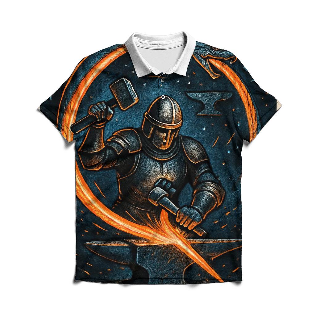 Starforged Warrior Ouroboros Blade designer slim fit polos