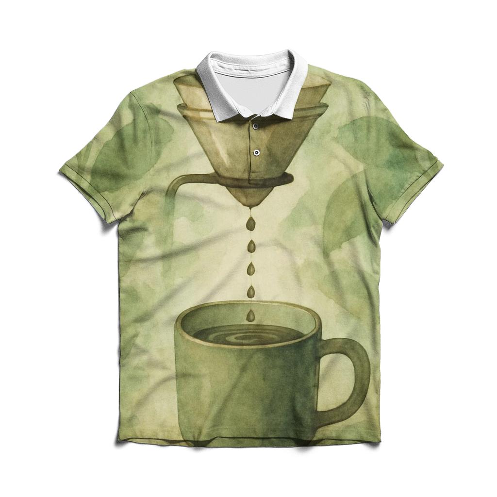 Forest Drip Rhythm personalized polo shirts