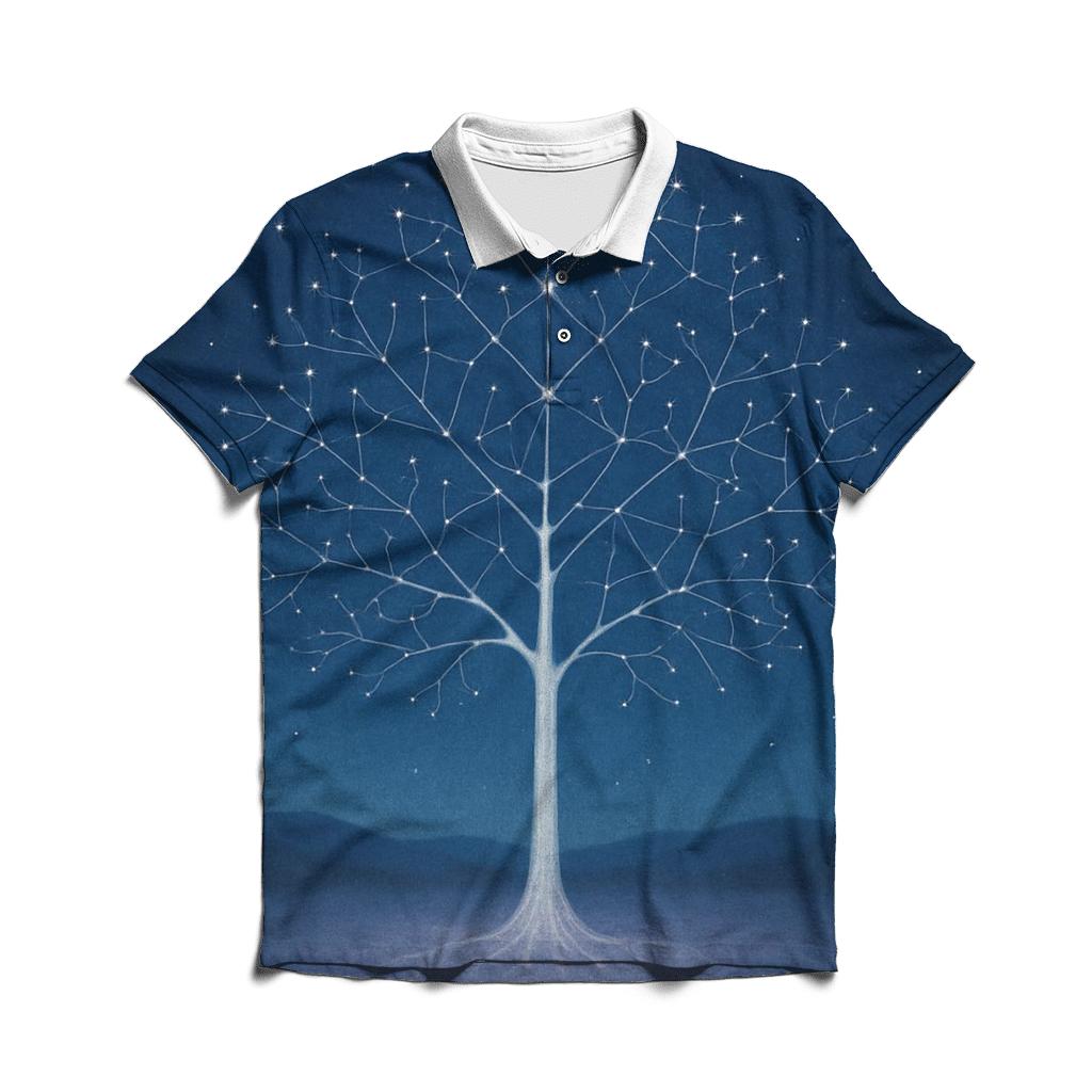 Gentle Constellation Tree casual sports polo shirts