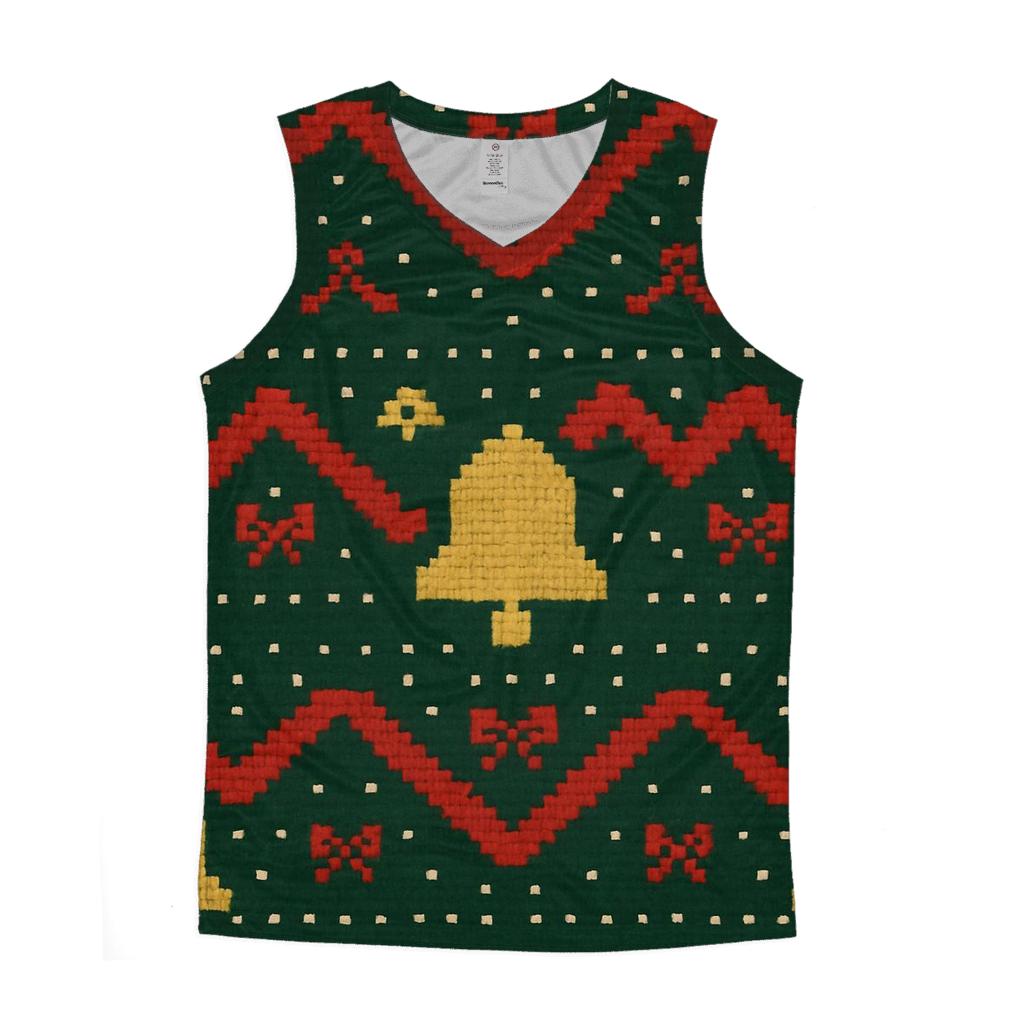 Bells And Ribbon Zigzag Track Design trendy fitted tank tops