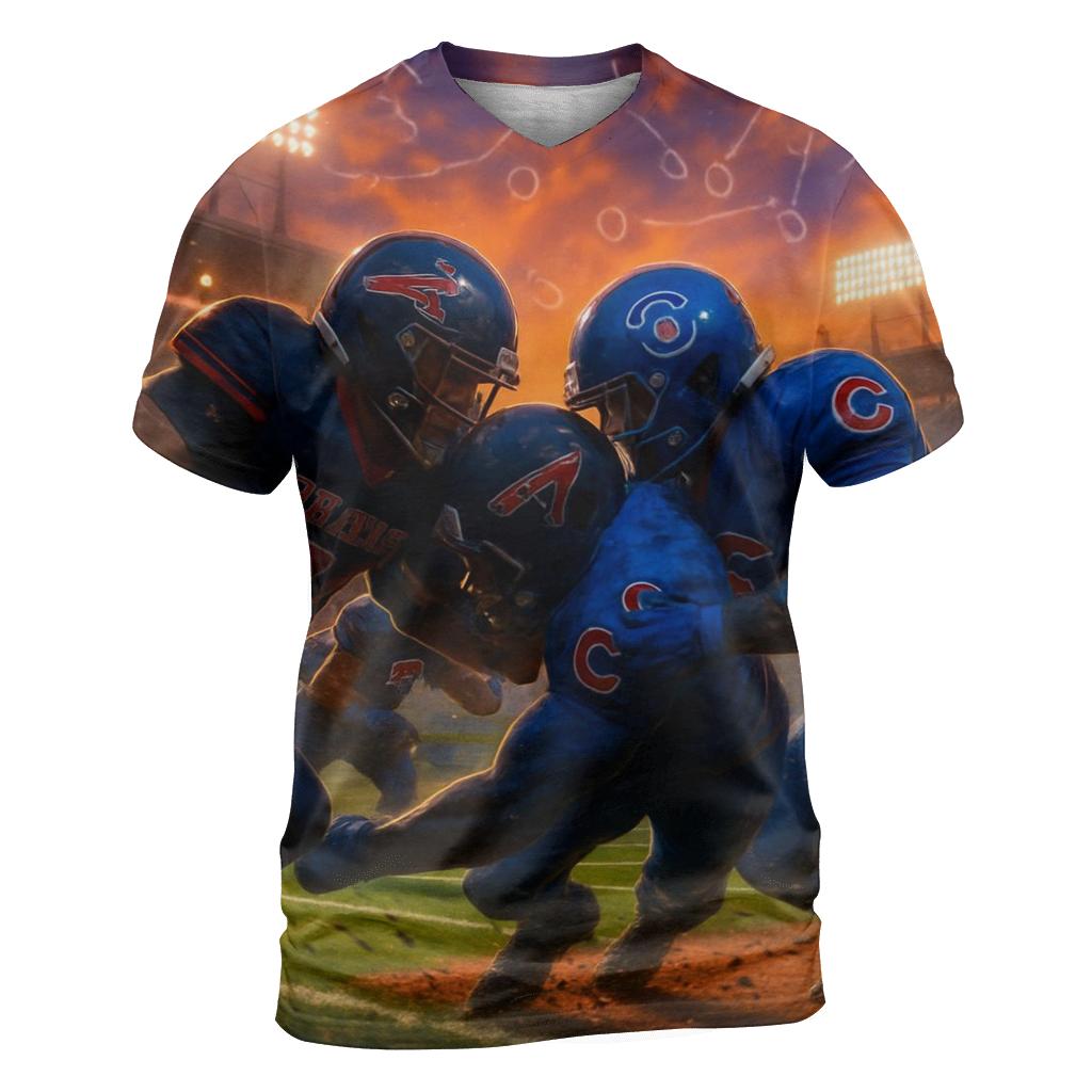 Gridiron Clash At Wrigley Nightfall creative print fashion shirts