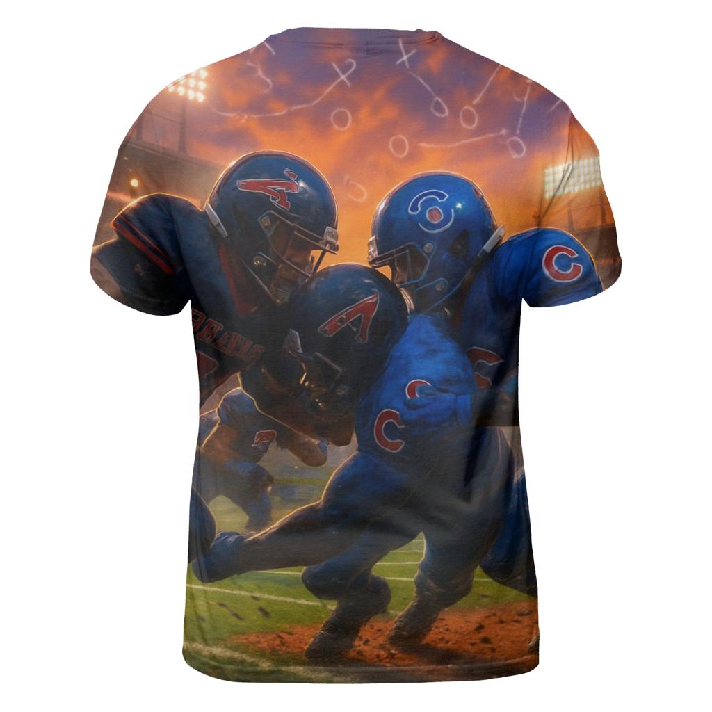 Gridiron Clash At Wrigley Nightfall creative print fashion shirts