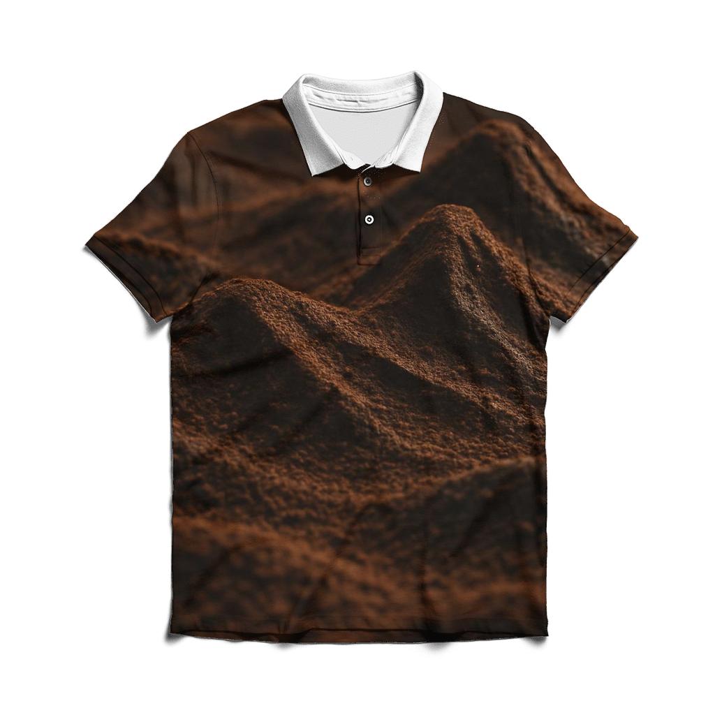 Ground Texture Topography branded logo polo shirts