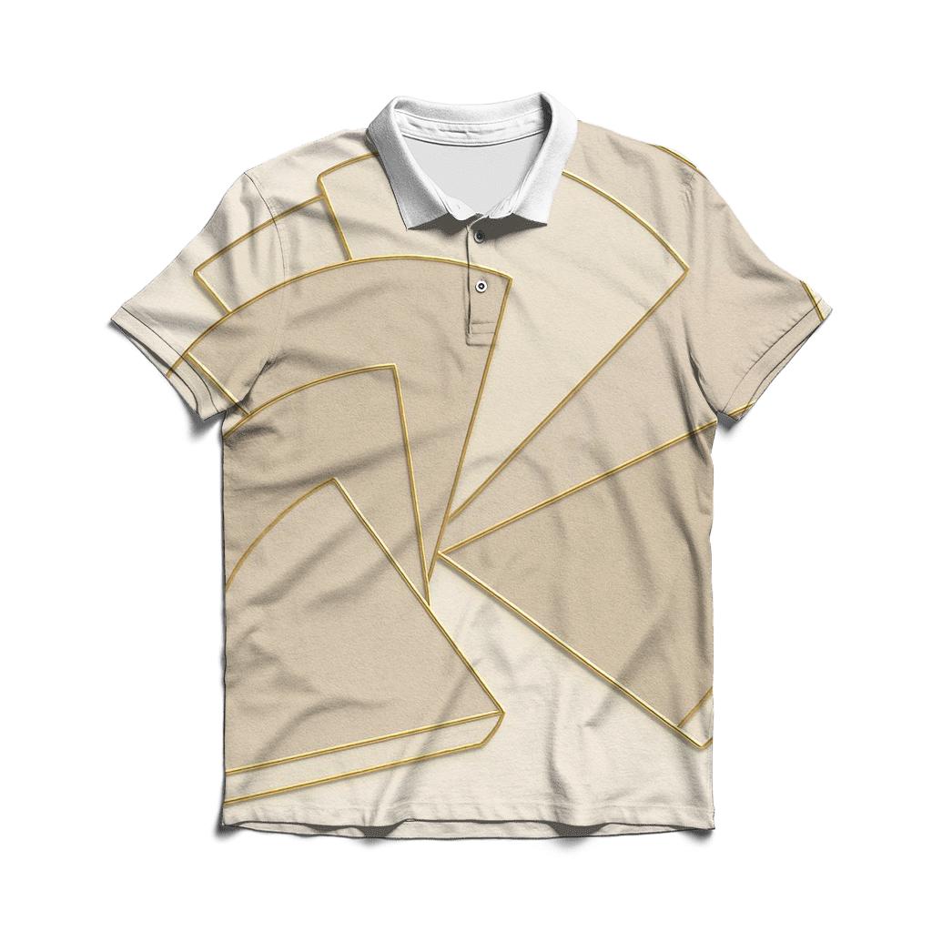 Golden Filter Geometry custom polo shirts