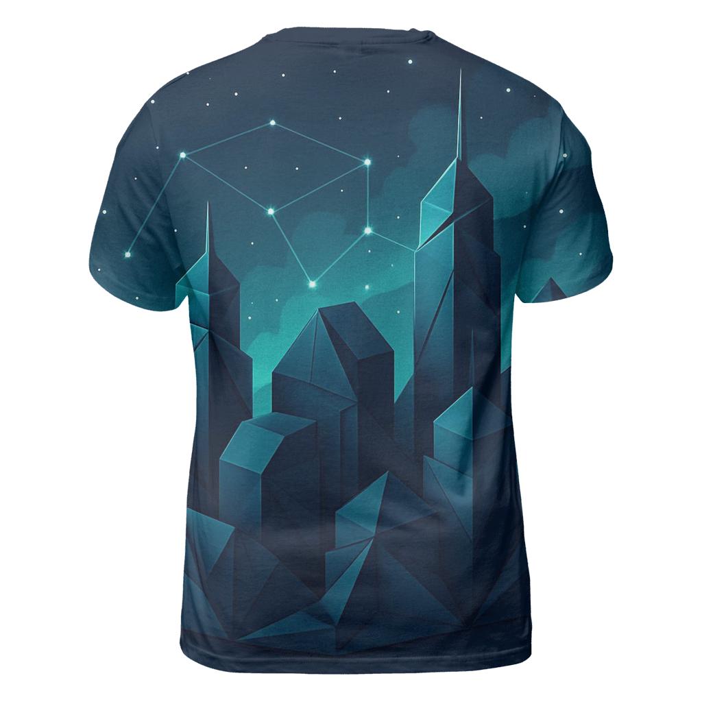 Cosmic Origami Cityscape custom all-over print shirts