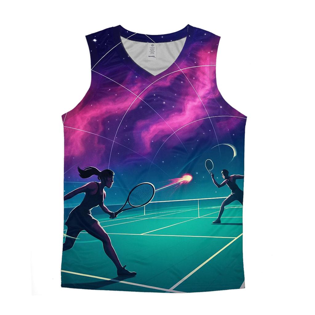 Galactic Tennis Rally personalized athletic tanks