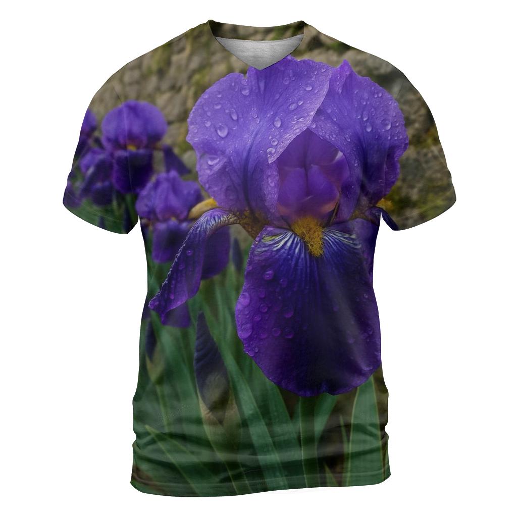 Iris Border After A Spring Rain designer pattern shirts
