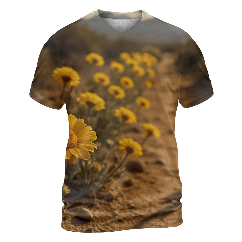 Desert Marigolds Along A Dusty Trail statement graphic shirts