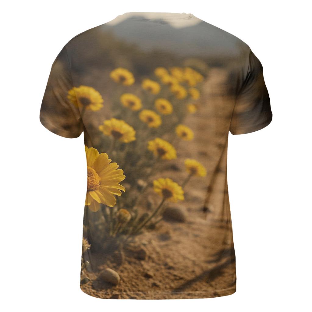 Desert Marigolds Along A Dusty Trail statement graphic shirts