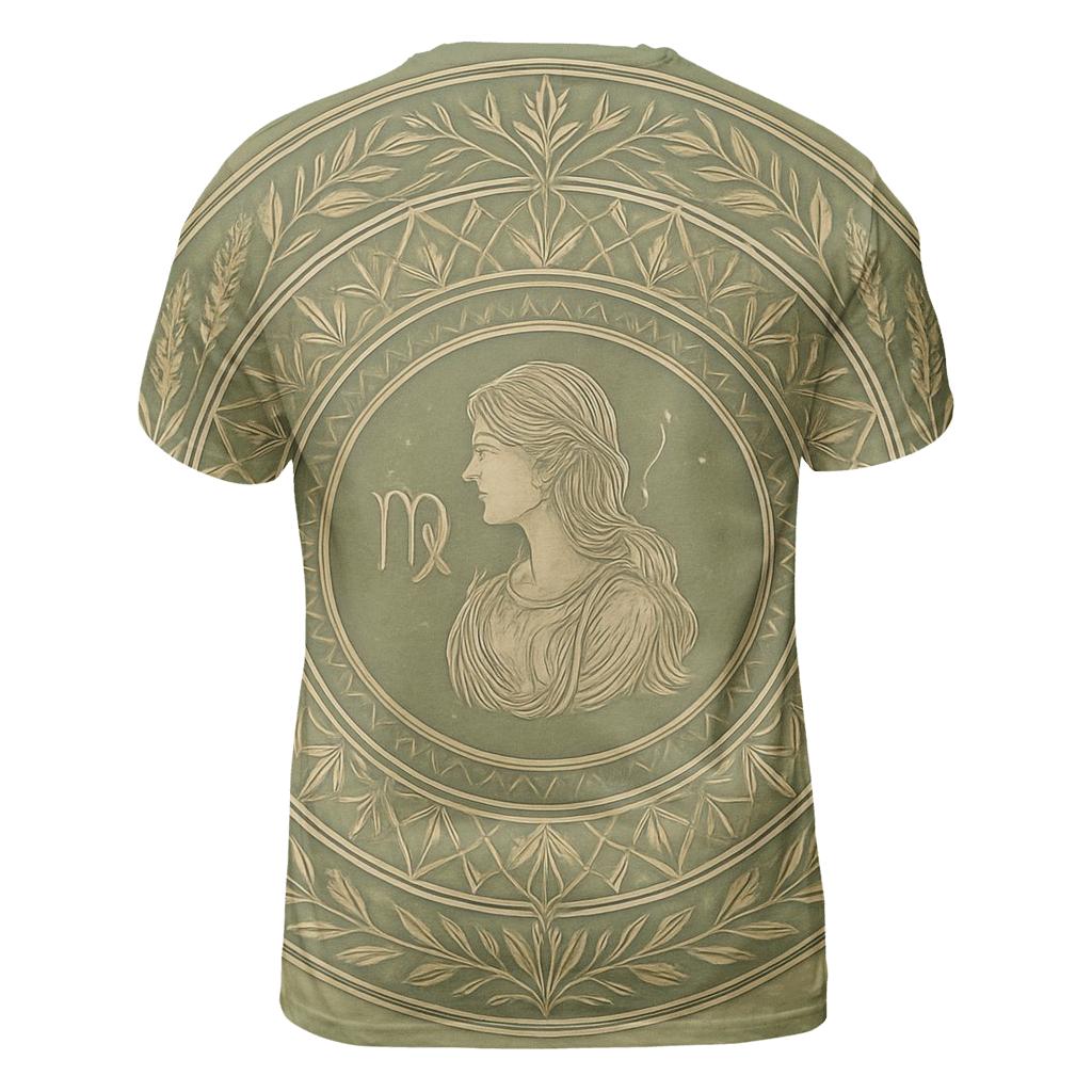 Virgo Earth Star Mandala Chart creative print fashion shirts