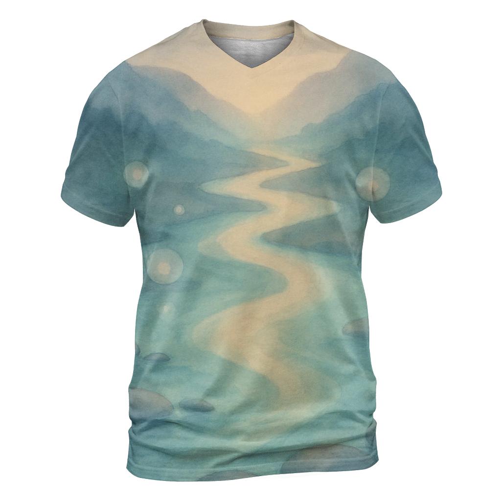 River Of Quiet Light creative print fashion shirts