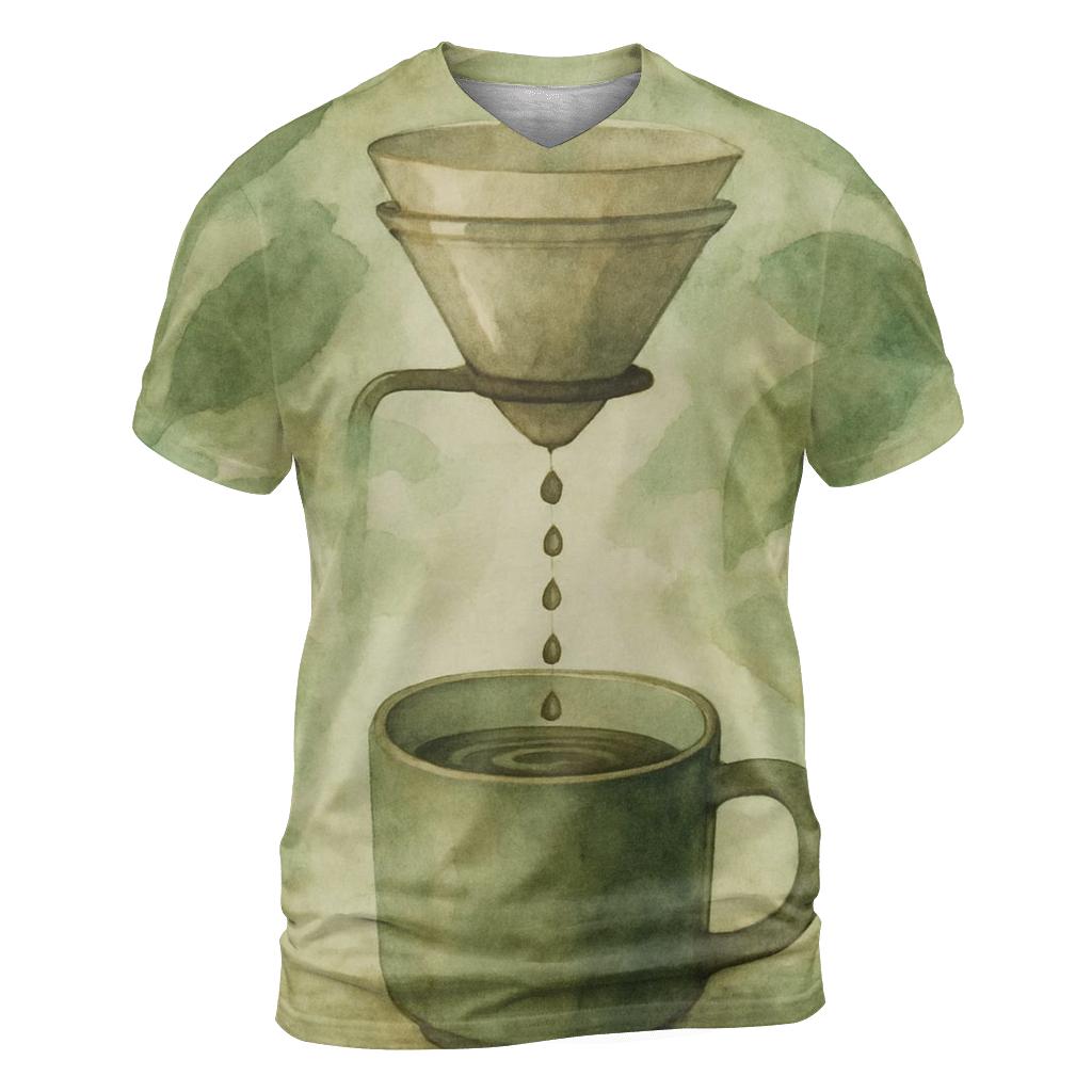 Forest Drip Rhythm creative print fashion shirts