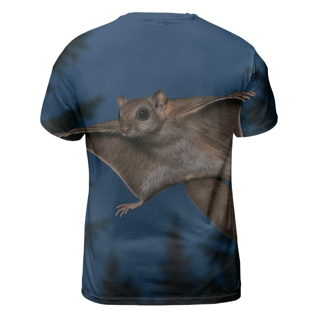 Canopy Glide Flying Squirrel unique graphic print tees