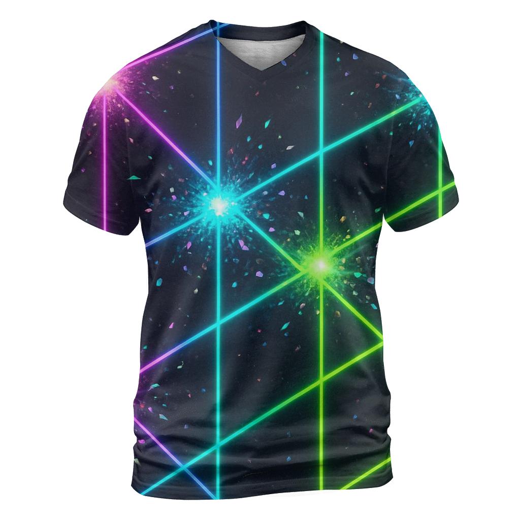 Electric Neon Nova Grid designer pattern shirts