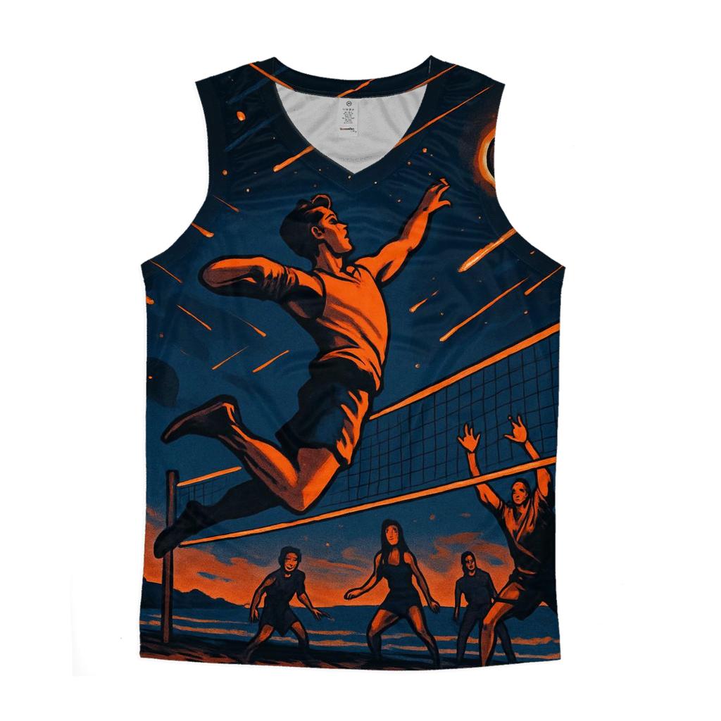 Meteor Strike Volleyball graphic print tank tops