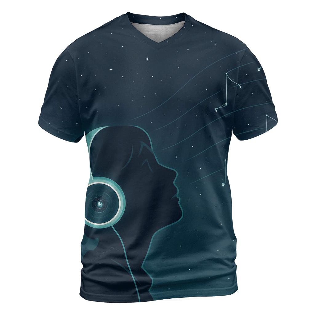 Stargazer Headphones Halo unique graphic print tees