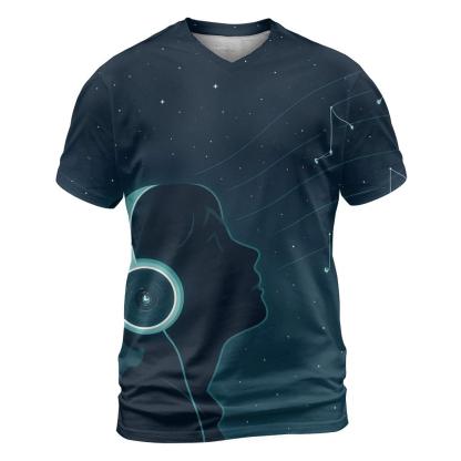 Stargazer Headphones Halo unique graphic print tees