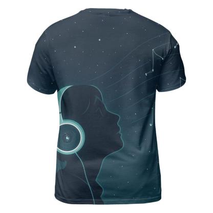 Stargazer Headphones Halo unique graphic print tees