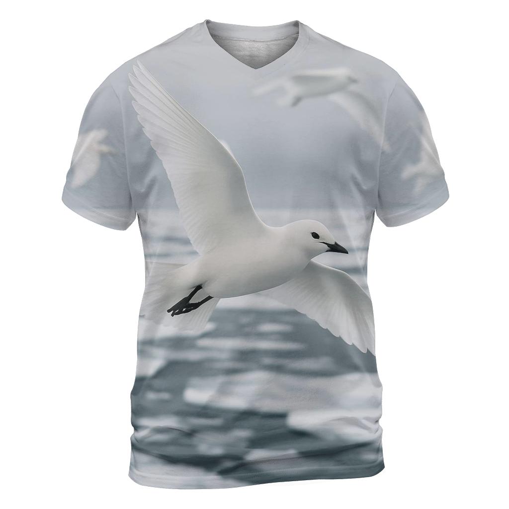 Pack Ice Flight Ivory Gulls statement graphic shirts