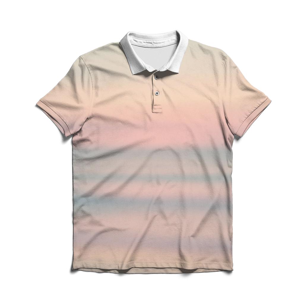 Pastel Horizon Drift personalized polo shirts